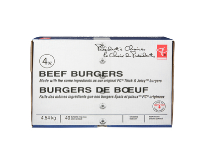 Thick & Juicy Bear Paw Burgers, case - 4.54 KG