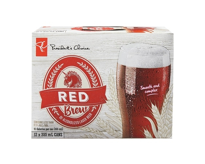 le Choix du Président Bière lager désalcoolisée broue rousse, 12 canettes - 355.0 ML