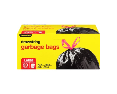 No Name Large Drawstring Garbage Bags - 20.0 EA