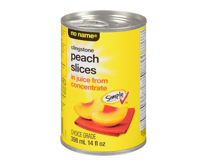 No Name Clingstone Peach Slices in Juice From Concentrate - 398.0 ML
