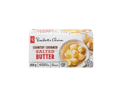 President's Choice Country Churned Salted Butter - 454.0 G