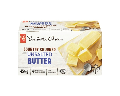 President's Choice Country Churned Unsalted Butter - 454.0 G
