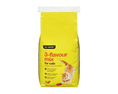 No Name 3-Flavour Mix Cat Food, Chicken, Turkey & Seafood - 4.0 KG