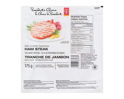 President's Choice Ham Steak - 175.0 G