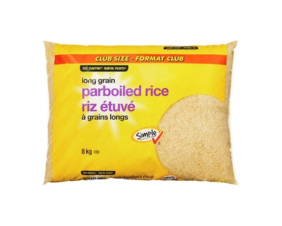 Sans Nom Riz étuvé à grains longs, format club - 8.0 KG