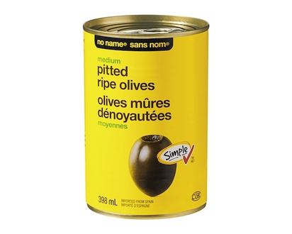 No Name Medium Pitted Ripe Olives - 398.0 ML