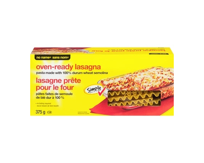 No Name Oven-ready Lasagna Pasta - 375.0 G