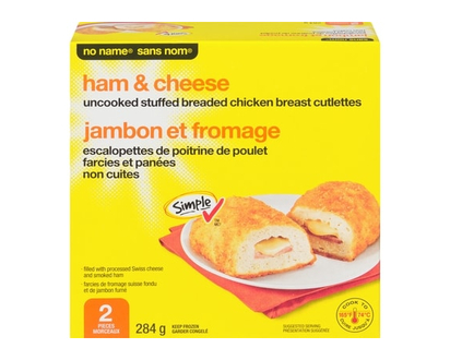 No Name Stuffed Breaded Chicken Breasts, Ham & Cheese - 284.0 G