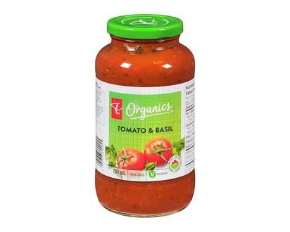 PC Organics Organic Tomato & Basil Pasta Sauce - 700.0 ML