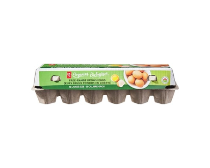 PC Organics Free Range Large Brown Eggs - 12.0 EA