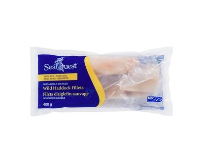 Seaquest Wild Haddock Fillets Skinless Boneless - 400.0 G