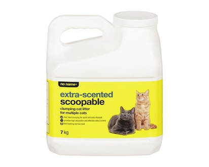 No Name Extra-Scented Scoopable Clumping Cat Litter for Multiple Cats - 7.0 KG