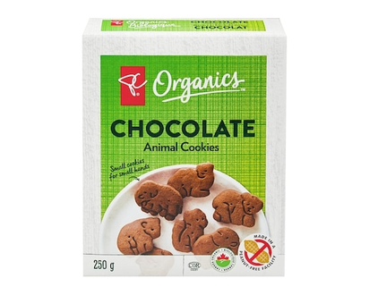 PC Organics Organics Chocolate Animal Cookies - 250.0 G