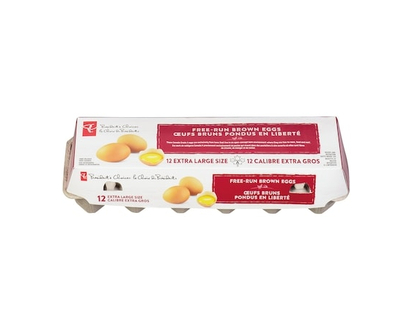 President's Choice Extra Large Free Run Brown Eggs - 12.0 EA