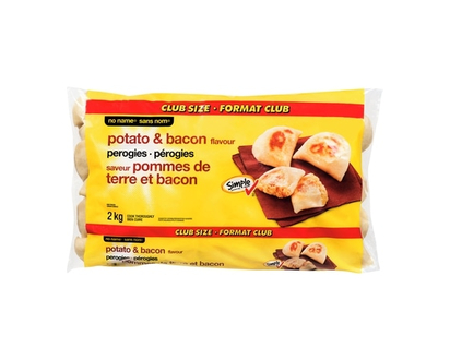 No Name Potato & Bacon Flavour Perogies, Club Size - 2.0 KG