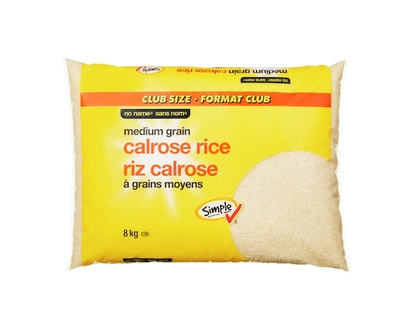 No Name Medium Grain Calrose Rice Club Size - 8.0 KG