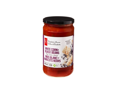 le Choix du Président Salsa douce au maïs blanc et haricots noirs - 650.0 ML