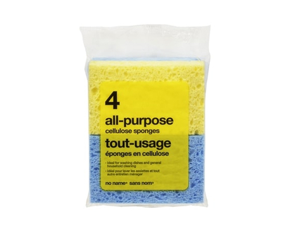 No Name Antibacterial Cellulose Sponges - 4.0 EA