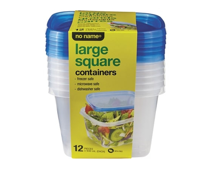 No Name Square Container 930ml - 6.0 EA