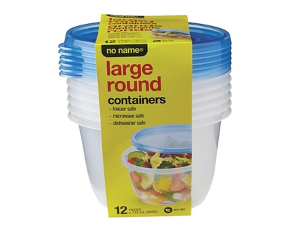 No Name Round Container 745ml, 12 pieces - 1.0 EA