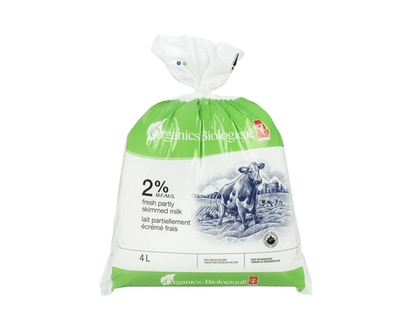 PC Organics Organic Partly Skimmed 2% Milk - 4.0 L
