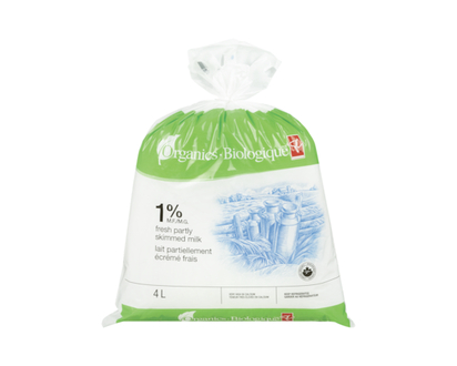PC Organics Organic Partly Skimmed 1% Milk - 4.0 L