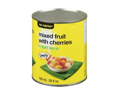 No Name Mixed Fruit with Cherries in Light Syrup - 796.0 ML