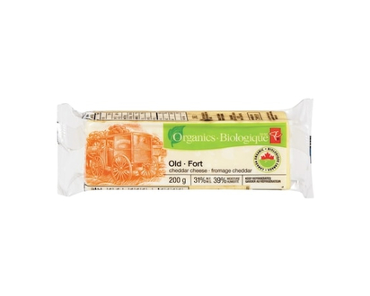 PC Organics Organic Cheese, Old Cheddar - 200.0 G