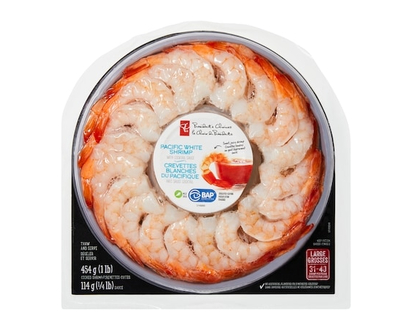 President's Choice Pacific White Shrimp Platter with Mild Cocktail Sauce - 568.0 G