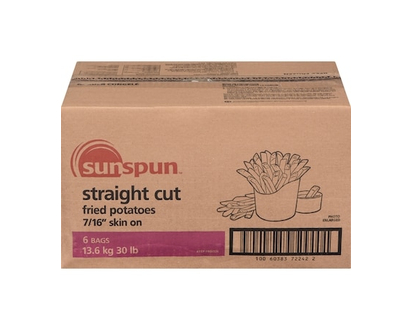 Straight Cut Fried Potatoes Skin On, French Fries (Limit of 10) - 2.27 KG