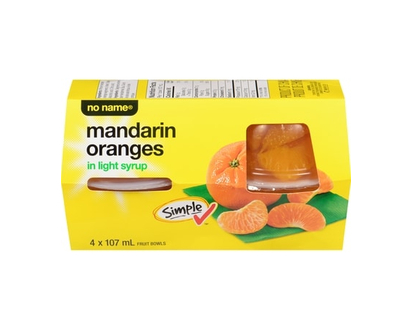 Sans Nom Coupes de fruits aux mandarines dans du sirop léger - 107.0 ML