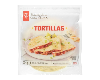 President's Choice Large Flour Tortillas - 334.0 G