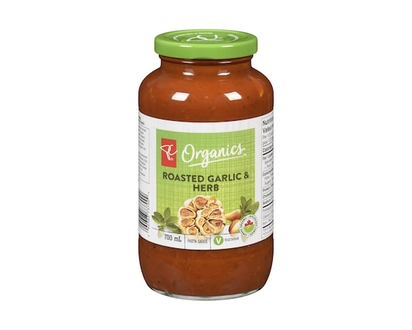 PC Organics Organic Pasta Sauce, Roasted Garlic & Herb - 700.0 ML