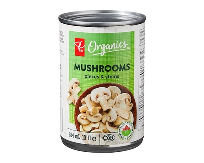 PC Organics Organic Mushrooms, Pieces & Stems - 284.0 ML