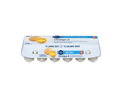 PC Blue Menu Eggs Omega-3 Large Size Brown - 12.0 EA