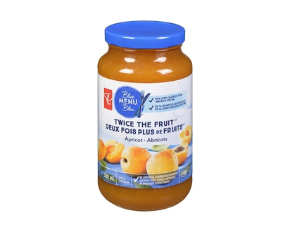 PC Menu Bleu Tartinade Deux fois plus de fruitsMD aux abricots - 500.0 ML