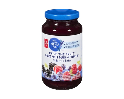PC Blue Menu Twice The Fruit 3-Berry Spread - 500.0 ML