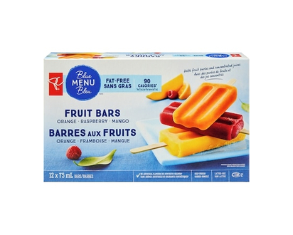 PC Blue Menu Orange, Raspberry, and Mango Fruit Bars - 75.0 ML