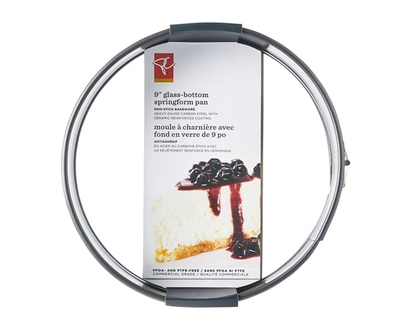 President's Choice Glass Bottom Spring Foam Pan, Heavy Gauge Carbon Steel, Ceramic Reinforced Coatin - 1.0 EA