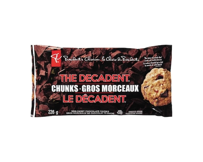 le Choix du Président Gros morceaux de chocolat mi-sucré Le Décadent - 226.0 G