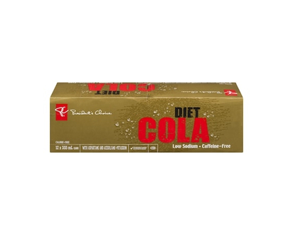 le Choix du Président Cola diète faible en sodium et sans caféine - 355.0 ML