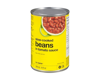 No Name Slow-Cooked Beans In Tomato Sauce - 398.0 ML