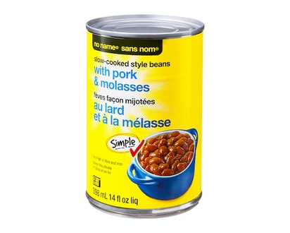 No Name Slow Cooked Beans with Pork and Molasses - 398.0 ML