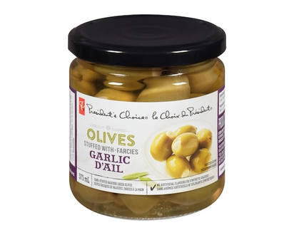 President's Choice Olives Stuffed With Garlic - 375.0 ML