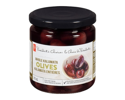 President's Choice Whole Kalamata Olives - 375.0 ML