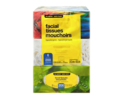 Sans Nom Mouchoirs 2 plis, 6 boîtes 200 feuilles - 1.0 EA