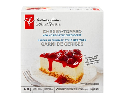 President's Choice Cherry-Topped New York-Style Cheesecake - 600.0 G