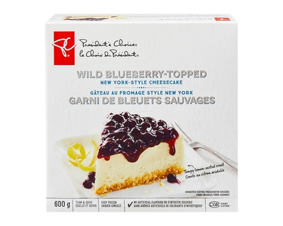 President's Choice Wild Blueberry-Topped New York-Style Cheesecake - 600.0 G