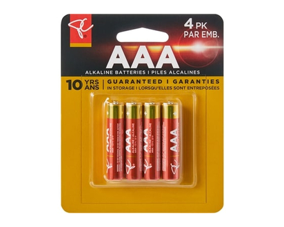 President's Choice Long Life Alkaline Batteries, Aaa - 1.0 EA