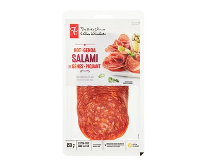 President's Choice Thinly Sliced Hot Genoa Salami - 150.0 G